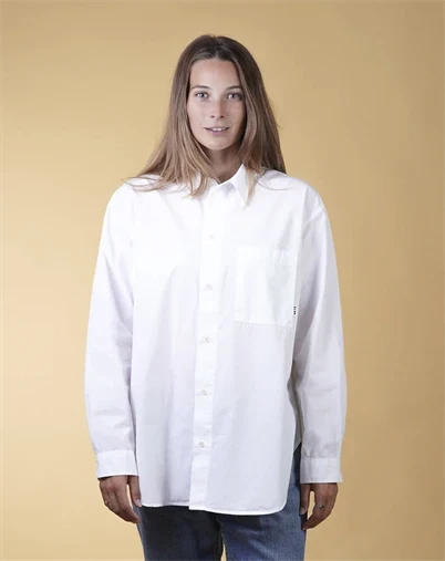 Elsk - Poplin Skjorte - White